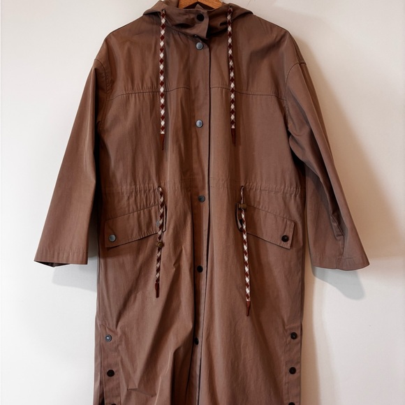 Indi & Cold Jackets & Blazers - Indi & Cold LONG CAPE TRENCHCOAT in mocha